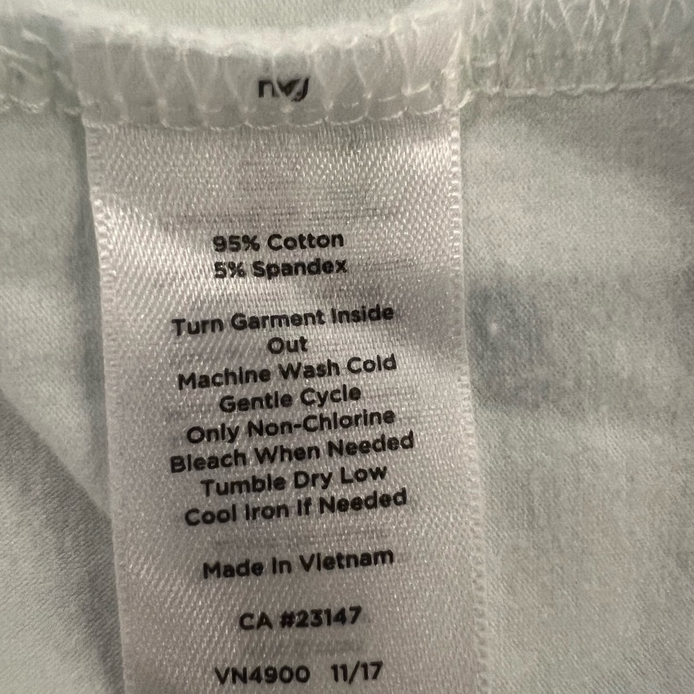 Talbots 2X White Floral Vine Short Sleeve Tee - Picture 5 of 7